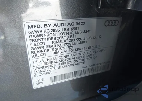 2023 Audi Q7 Premium Plus 55 Tfsi Quattro Tiptronic z USA, uszkodzony, nr VIN WA1LXBF78PD020003